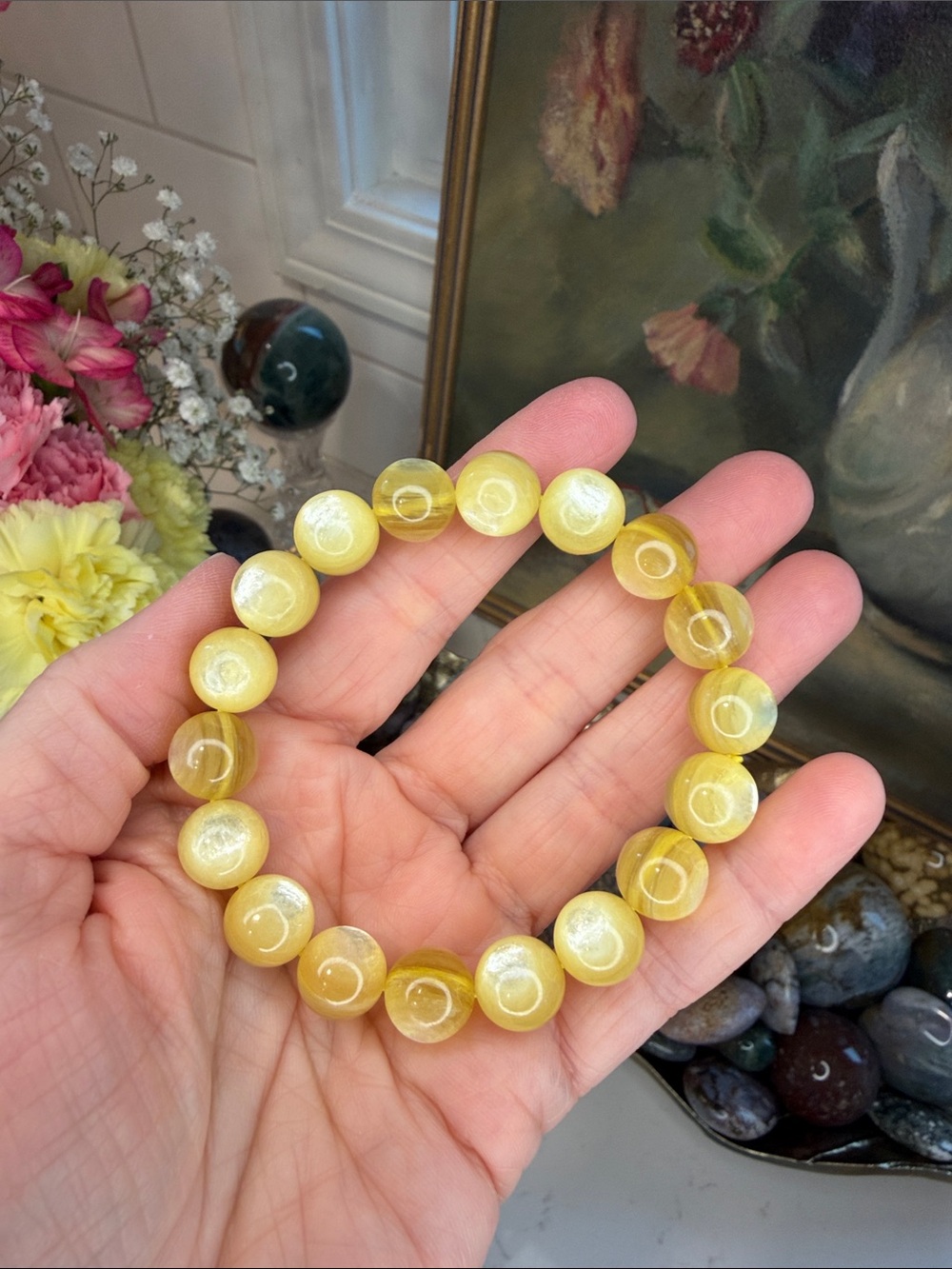 HQ Golden Lithium Mica Bracelet (listing is for 1): B1260